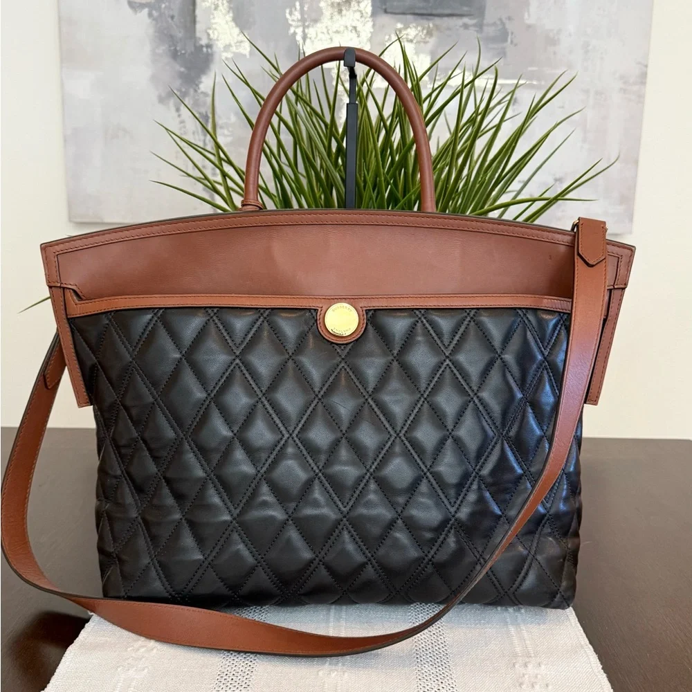 Burberry Quilted Society Handbag